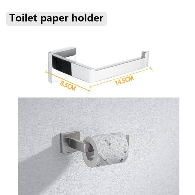 Toilet Paper Holder Bathroom Wall Mount WC Paper Phone Holder Shelf Towel Roll - TheWellBeing4All