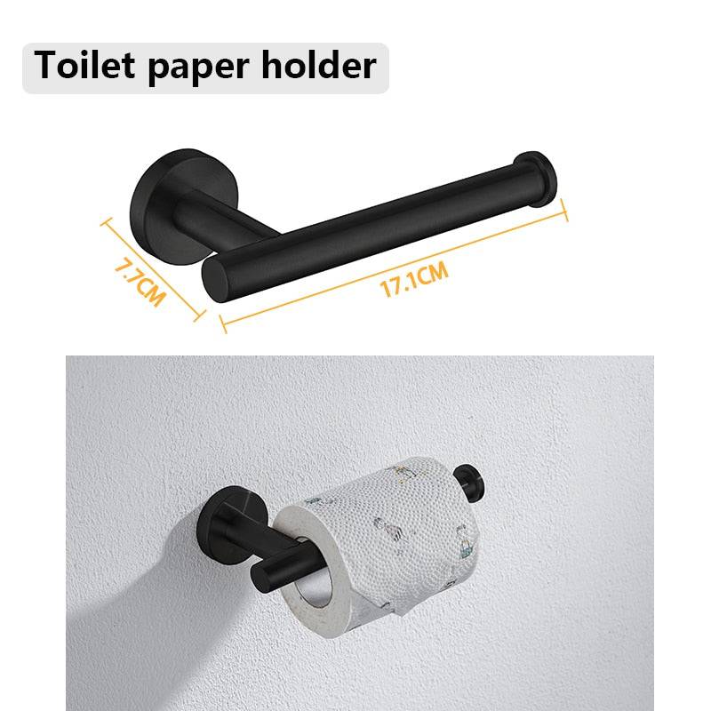 Toilet Paper Holder Bathroom Wall Mount WC Paper Phone Holder Shelf Towel Roll - TheWellBeing4All