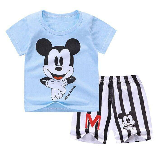 Cartoon Clothing Baby Boy Summer Clothes T-shirt+shorts Baby Girl Casual Clothing Sets - TheWellBeing4All