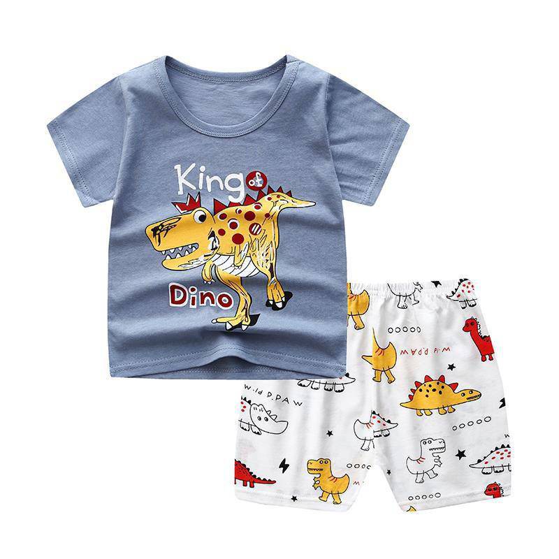 Cartoon Clothing Baby Boy Summer Clothes T-shirt+shorts Baby Girl Casual Clothing Sets - TheWellBeing4All