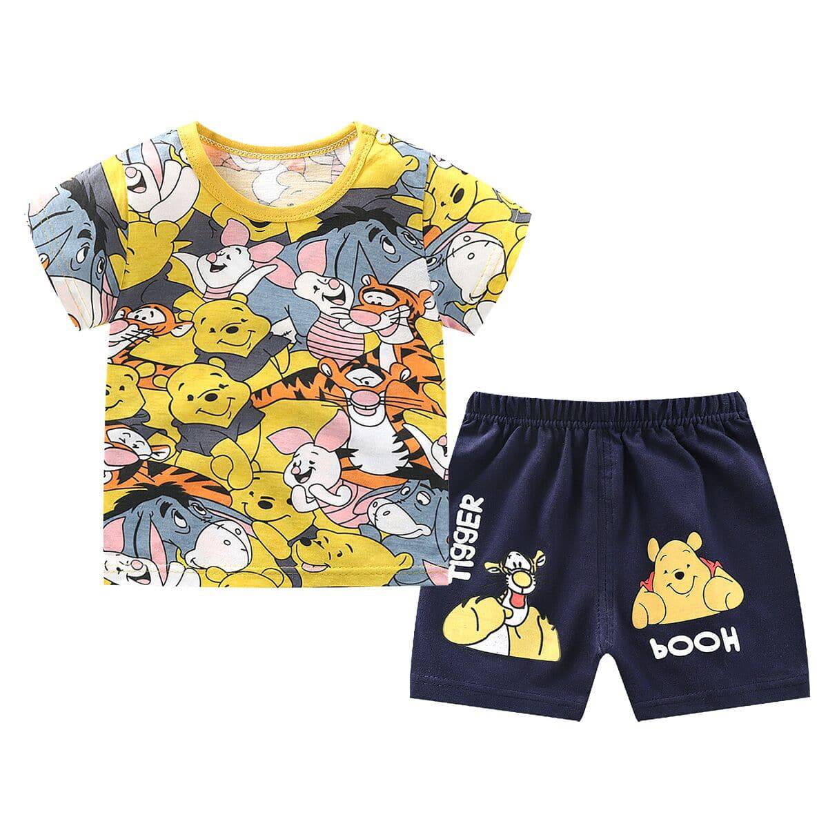 Cartoon Clothing Baby Boy Summer Clothes T-shirt+shorts Baby Girl Casual Clothing Sets - TheWellBeing4All