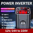 Car Inverter With Fuse 300W DC 12V to AC 220V Converter Power Adapter - TheWellBeing4All