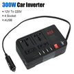 Car Inverter With Fuse 300W DC 12V to AC 220V Converter Power Adapter - TheWellBeing4All