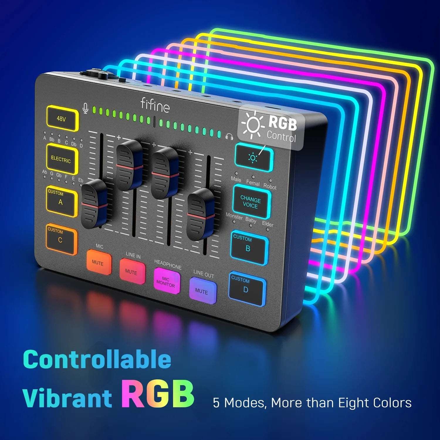 4-Channel RGB Mixer with XLR Microphone Interface - TheWellBeing4All