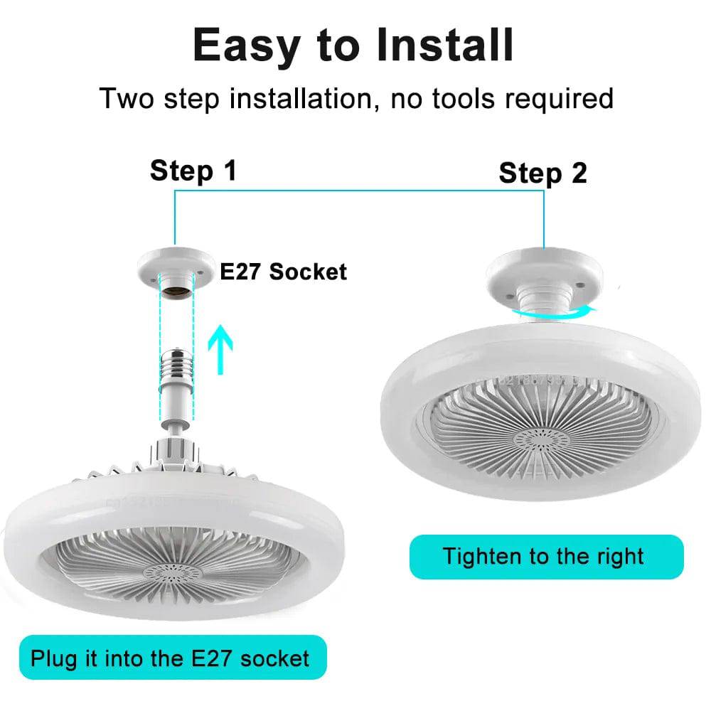 Smart silent Fan with Integrated Lighting - TheWellBeing4All