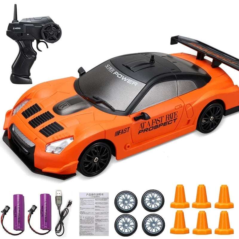 4WD RC Drift Car Toy Remote Control GTR Vehicle Racing Car Toy - TheWellBeing4All