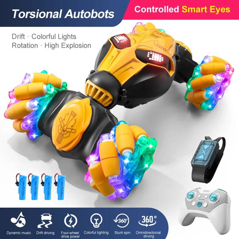 Twister Children'S Remote Control Toys Boys Remote Control Car Gesture-Sensitive Deformation Car King Kong Robot Model - TheWellBeing4All