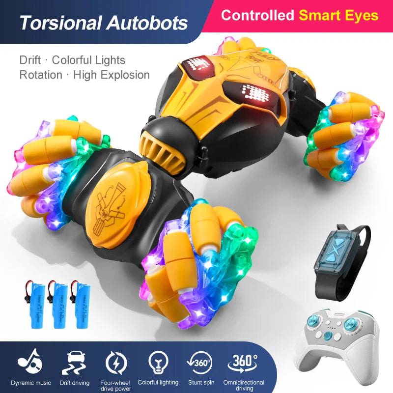 Twister Children'S Remote Control Toys Boys Remote Control Car Gesture-Sensitive Deformation Car King Kong Robot Model - TheWellBeing4All