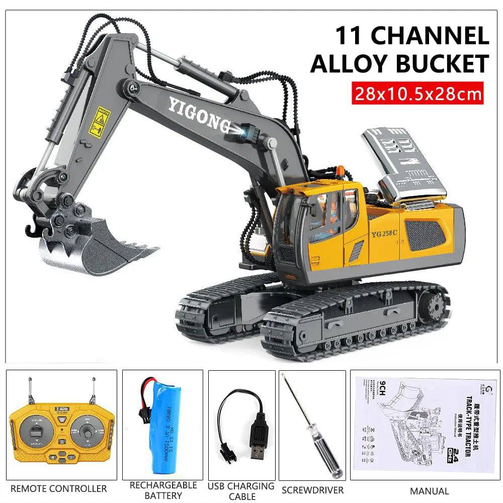 RC Excavator Dumper Car 2.4G Remote Control Engineering Vehicle Crawler Truck Bulldozer - TheWellBeing4All