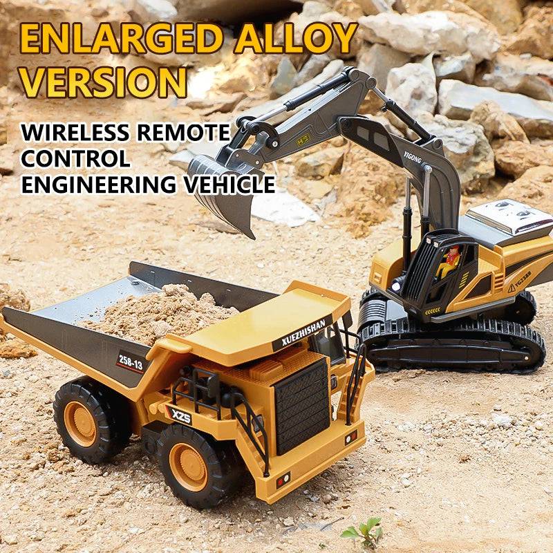 RC Excavator Dumper Car 2.4G Remote Control Engineering Vehicle Crawler Truck Bulldozer - TheWellBeing4All