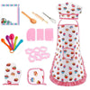 Cooking Apron Gloves Hat Set Pink Easter Halloween Child Chef Kitchen Baking Tool Play House Toys - TheWellBeing4All