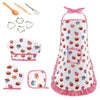 Cooking Apron Gloves Hat Set Pink Easter Halloween Child Chef Kitchen Baking Tool Play House Toys - TheWellBeing4All