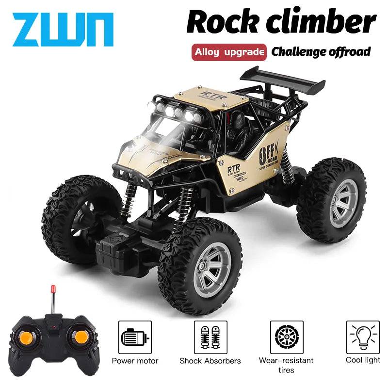 2WD RC Car With Led Lights Radio Remote Control Buggy Off-Road Control - TheWellBeing4All