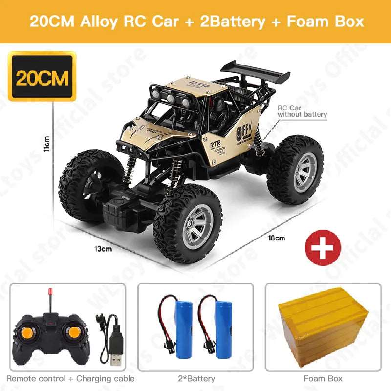 2WD RC Car With Led Lights Radio Remote Control Buggy Off-Road Control - TheWellBeing4All