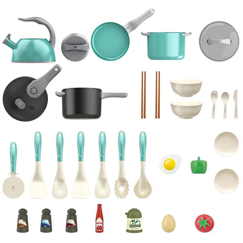 Kitchen Toy Accessories Toddler Pretend Cooking Playset - TheWellBeing4All