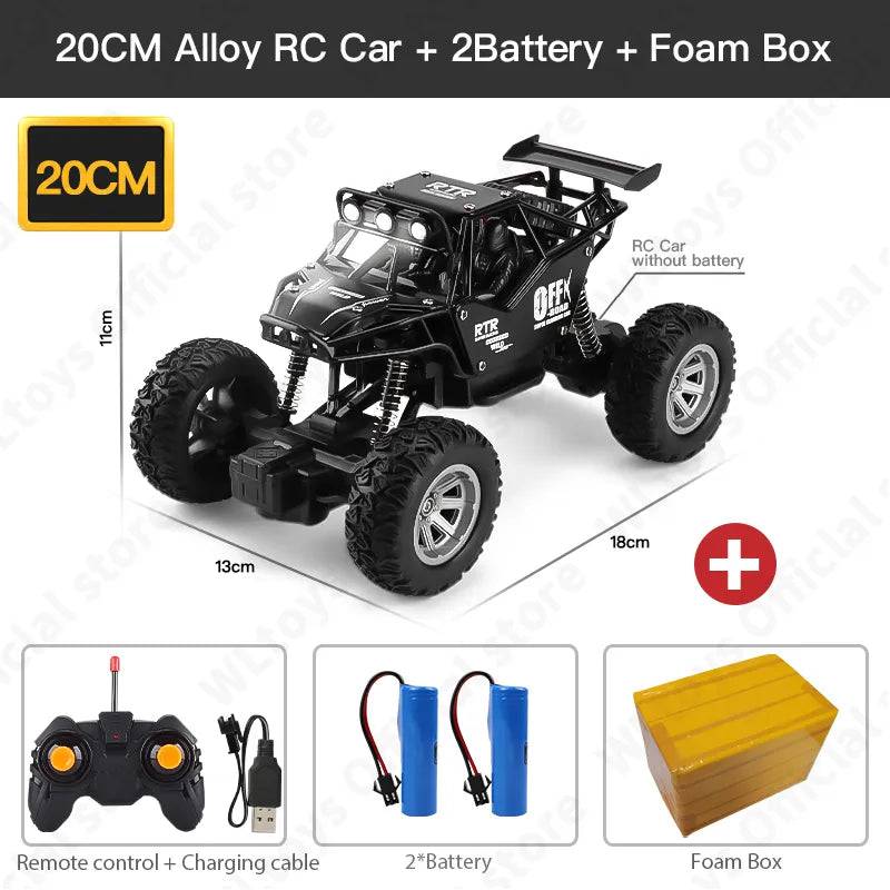 4WD RC Car With Led Lights 2.4G Radio Remote Control Cars Buggy Off-Road Control Trucks - TheWellBeing4All