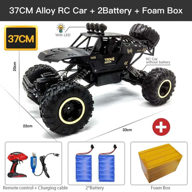 4WD RC Car With Led Lights 2.4G Radio Remote Control Cars Buggy Off-Road Control Trucks - TheWellBeing4All