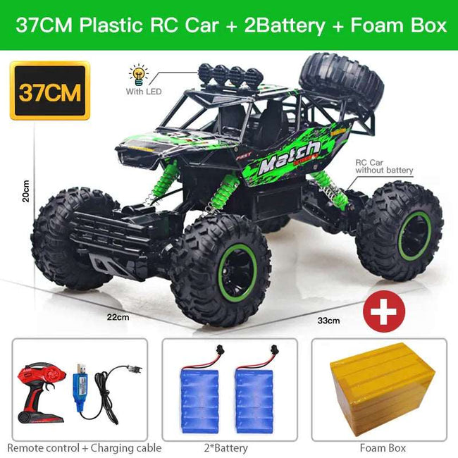 4WD RC Car With Led Lights 2.4G Radio Remote Control Cars Buggy Off-Road Control Trucks - TheWellBeing4All