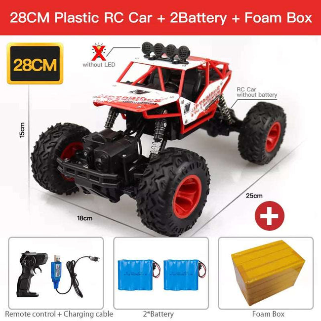 4WD RC Car With Led Lights 2.4G Radio Remote Control Cars Buggy Off-Road Control Trucks - TheWellBeing4All