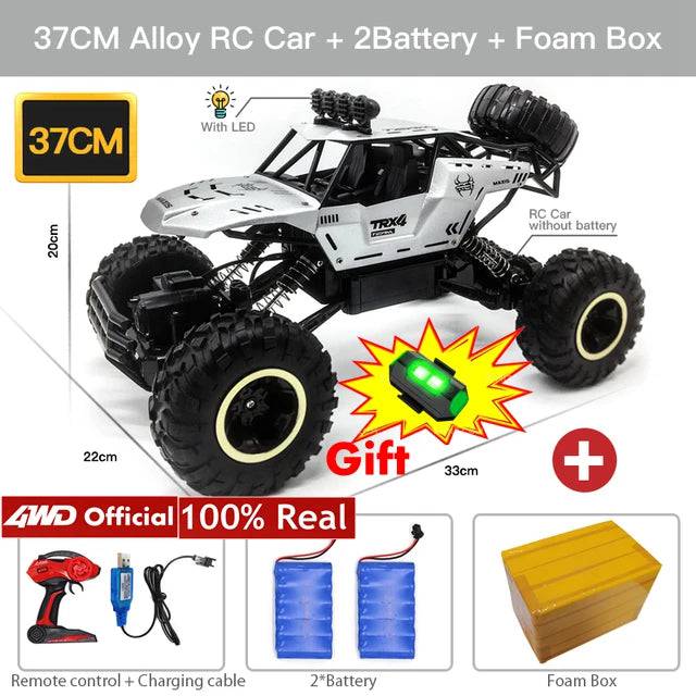 4WD RC Car Off Road 4x4 Remote Control Cars Radio Buggy Truck Racing Drift with Led Lights - TheWellBeing4All