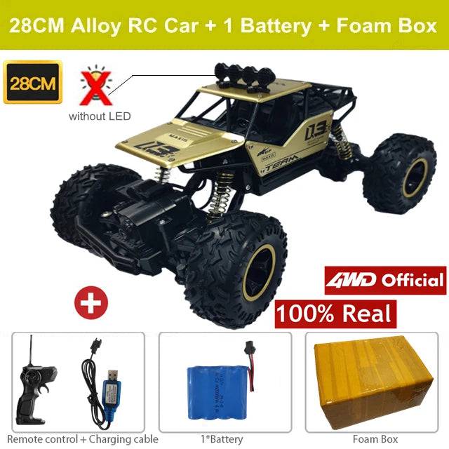 4WD RC Car Off Road 4x4 Remote Control Cars Radio Buggy Truck Racing Drift with Led Lights - TheWellBeing4All