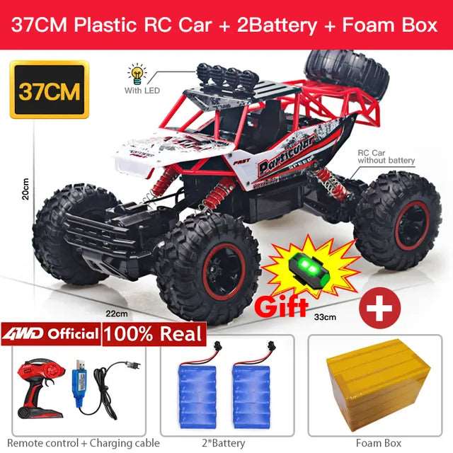 4WD RC Car Off Road 4x4 Remote Control Cars Radio Buggy Truck Racing Drift with Led Lights - TheWellBeing4All