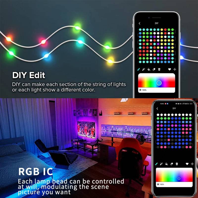 TheWellBeing™️ Christmas Tree RGB Lights Smart Bluetooth Control - TheWellBeing4All