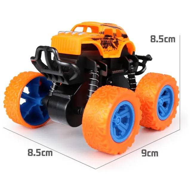 Car Four-wheel Drive Off-road Vehicle Stunt Dump Cars Double-Side Inertia Car Boy Toy Car Pull Back - TheWellBeing4All