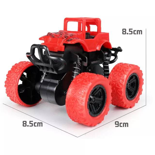 Car Four-wheel Drive Off-road Vehicle Stunt Dump Cars Double-Side Inertia Car Boy Toy Car Pull Back - TheWellBeing4All