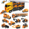 Truck Storage Die-cast Vehicle Transporter Car Set Excavator Dump Truck Digger Backhoe - TheWellBeing4All