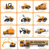 Truck Storage Die-cast Vehicle Transporter Car Set Excavator Dump Truck Digger Backhoe - TheWellBeing4All