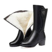 High-Heeled Boots with Thick Wool Lining-Genuine Snow Boots - TheWellBeing4All