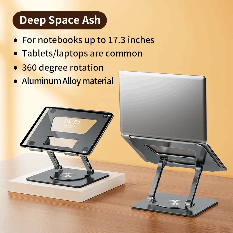 Portable Foldable Rotatable Laptop & Book Stand - TheWellBeing4All