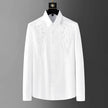 Casual youth silk luxury top diamond long sleeved shirt for men - TheWellBeing4All