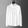 Casual youth silk luxury top diamond long sleeved shirt for men - TheWellBeing4All