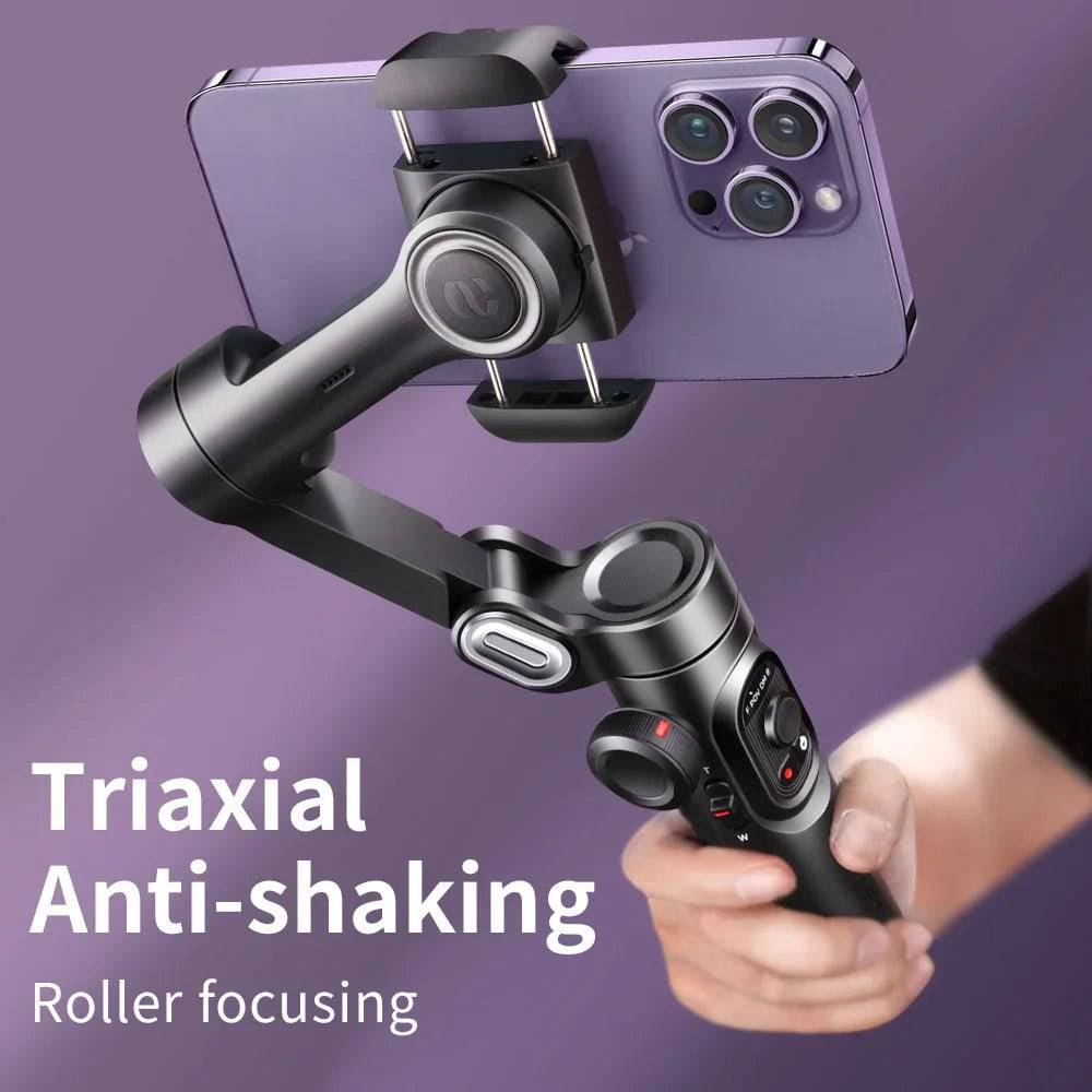 Smart XE 3-Axis Gimbal Stabilizer with Wireless Microphone and RGB Fill Light - TheWellBeing4All