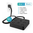 Ultra Thin Flat Extension Cord & Flat Plug Power Strip with USB Ports - TheWellBeing4All