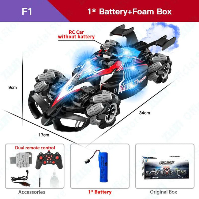 Car With Music Led Lights 2.4G Glove Gesture Radio Remote Control Stunt Cars 4WD Electric - TheWellBeing4All