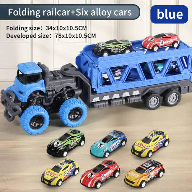 Deformable Rail Car  Ejection Folding  Big  Truck  Toys - TheWellBeing4All