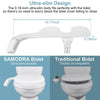 Bidet Attachment Ultra-Slim Toilet Seat Attachment Dual Nozzle - TheWellBeing4All