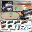 Electric Variety Railcar Retro Steam Train Model Puzzle Assembly Toys Railway Track Set - TheWellBeing4All