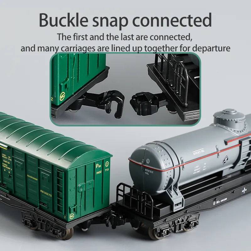 Electric Variety Railcar Retro Steam Train Model Puzzle Assembly Toys Railway Track Set - TheWellBeing4All