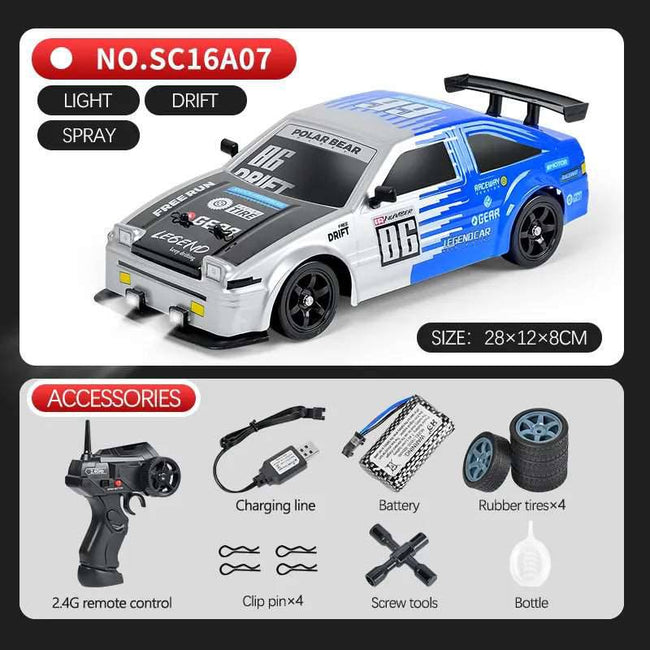 2.4G Drift Rc Cars 4WD RC Drift Car Toy Remote Control GTR  Vehicle Car RC Racing Car Toys - TheWellBeing4All