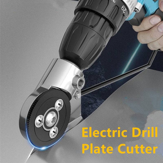 Electric drill plate cutter metal sheet adapter tools Attachment Punch Tool Sharp Scissor Kit Cutting Steel Alloy Plastic - TheWellBeing4All