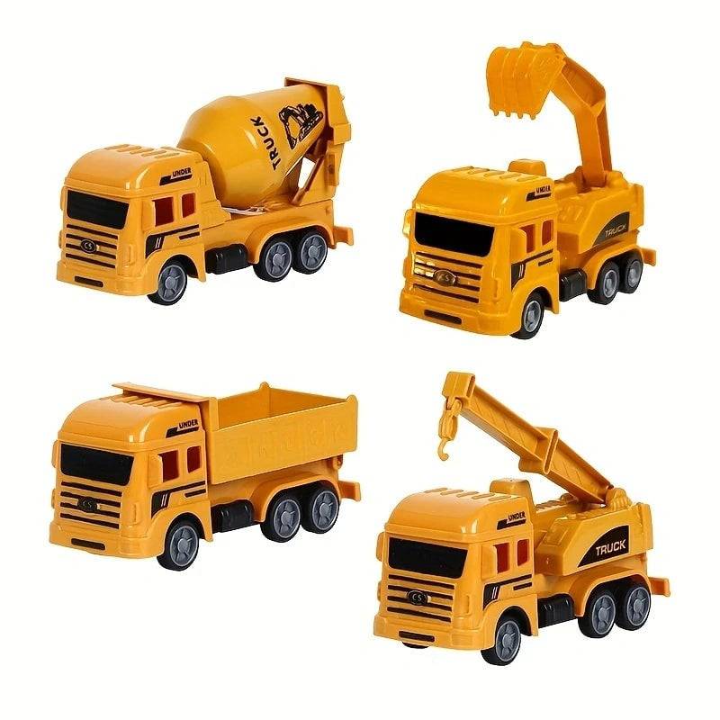 Plastic Construction Excavator Tractor Dump Fire Truck Bulldozer Models Kids - TheWellBeing4All