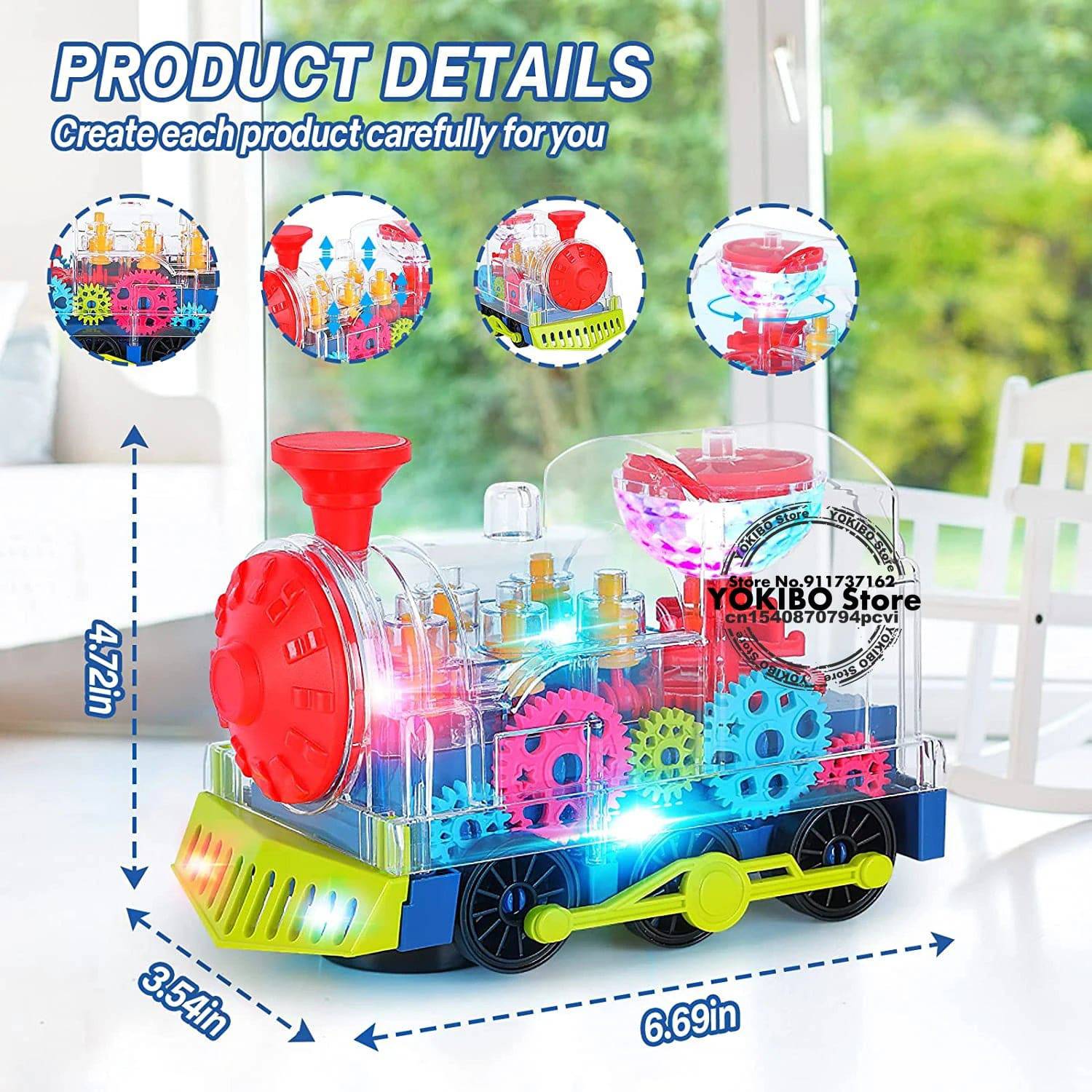 Electric Train Toy for Kids Toddlers Crawling Train with Light  Sound Music Early Educational Toys - TheWellBeing4All