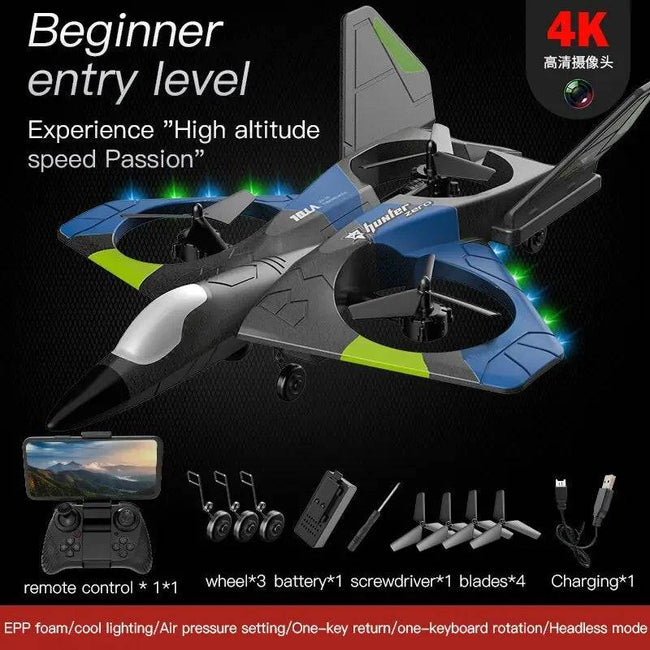 Glider Plane Remote Control RC Airplane 2.4G Fighter with Camera Helicopter Kids Toys - TheWellBeing4All