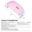 Nail Dryer Machine Portable 6 LED UV Manicure Lamp - TheWellBeing4All