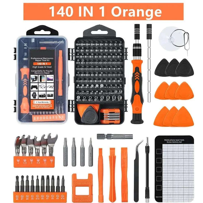 140 in 1 Repair Tool Kit with 118 Bits Magnetic Screwdriver Set for Computer,Laptop,Phone Etc - TheWellBeing4All