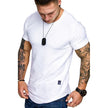 Short Sleeve Hip Hop Streetwear T-Shirt | Summer Longline Curved Hem Fitness Tee - TheWellBeing4All